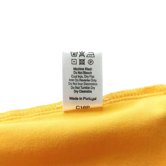 Burberry Yellow Graphic Print Cotton Sleeveless Shirt Women's Size L - Picture 7 of 7